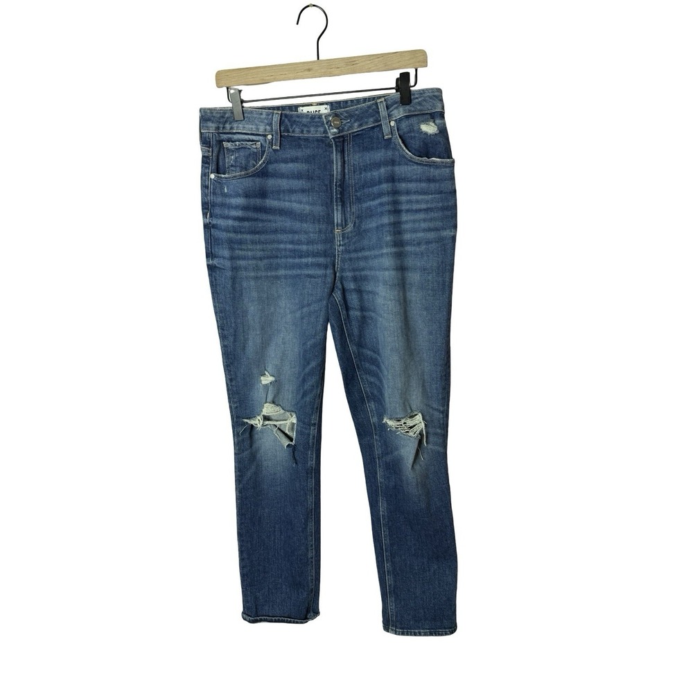 Paige Jeans Womens 30x29 Sarah Straight Ankle High Rise Blue Faded Denim Tag‎ 30